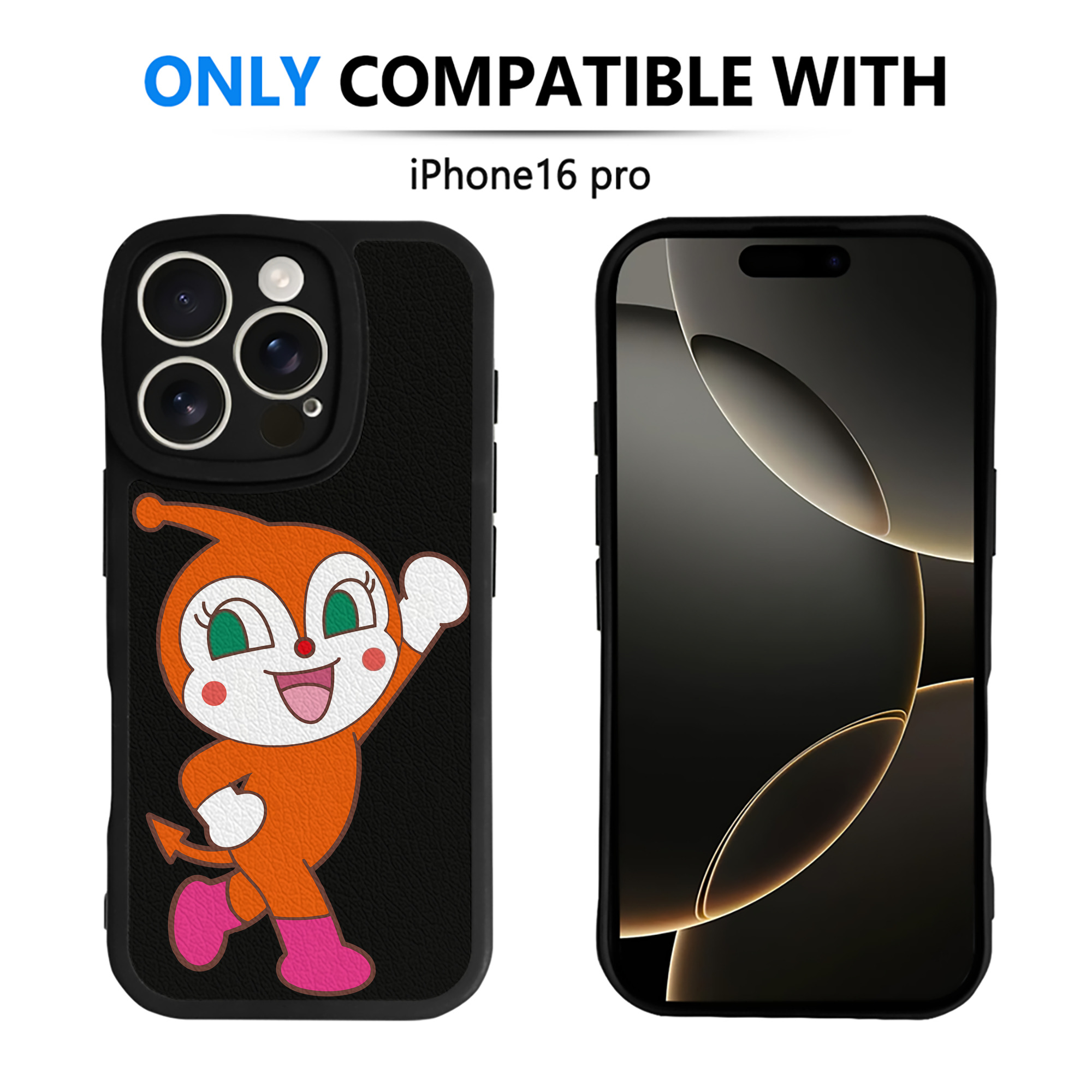 （画像用） アンパンマン Anpanman 【iPhone 16シリーズ対応】シリコンスマホケース（レザー調） 材質：シリコン